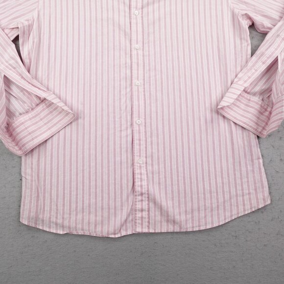 Gucci Shirt Men Large 16/41 Pink White Stripes Button Up Long Sleeve Dress Shir - Picture 3 of 13